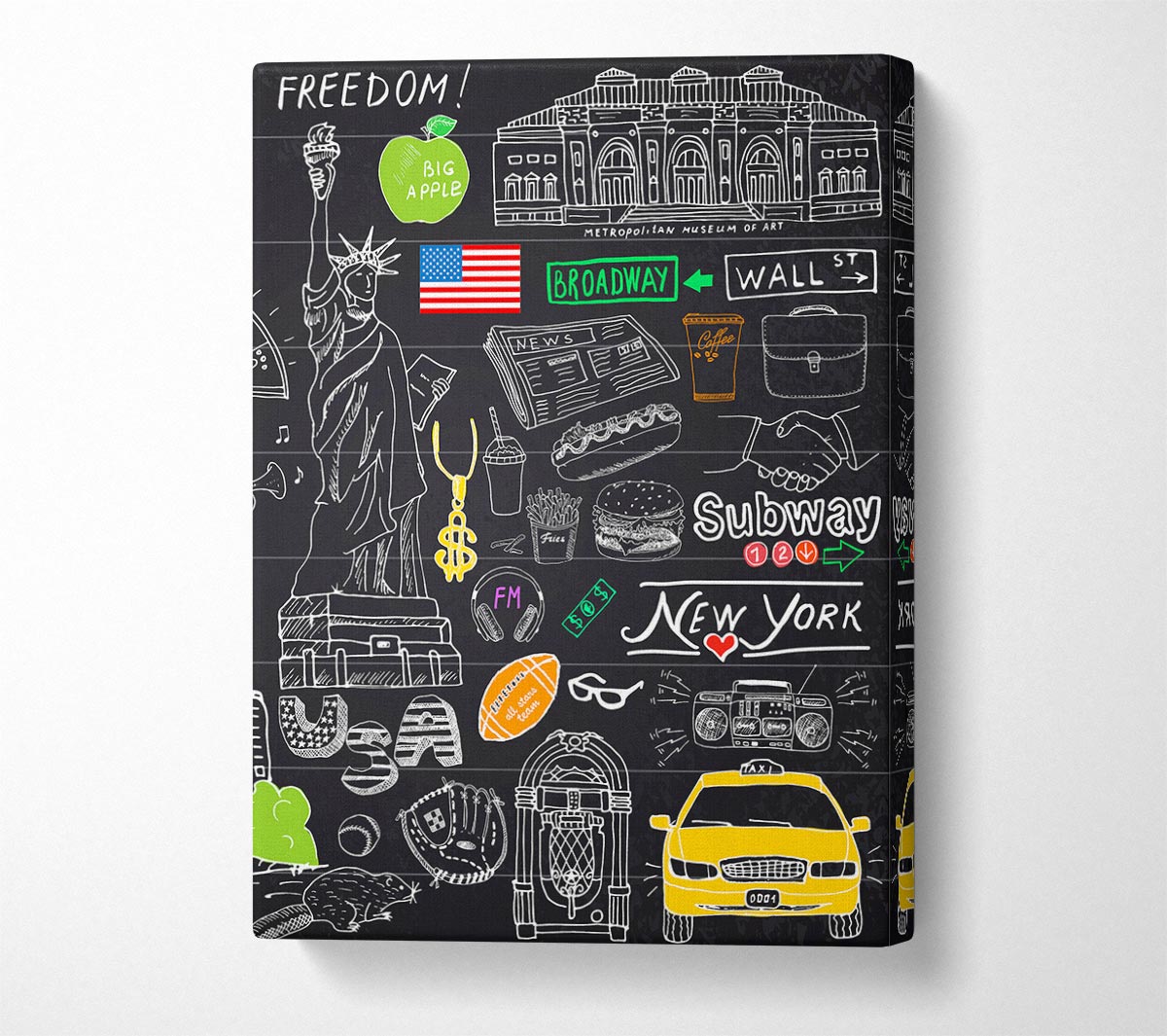 Greatest Things Of NYC Canvas Wall Art