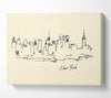 Outline Of The City 5 Canvas Wall Art
