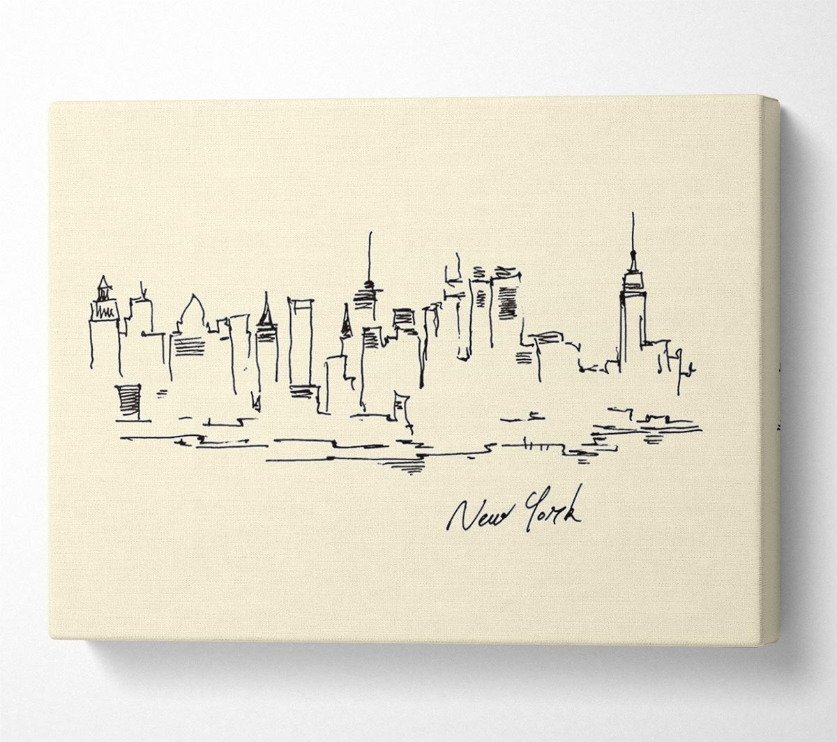 Outline Of The City 5 Canvas Wall Art