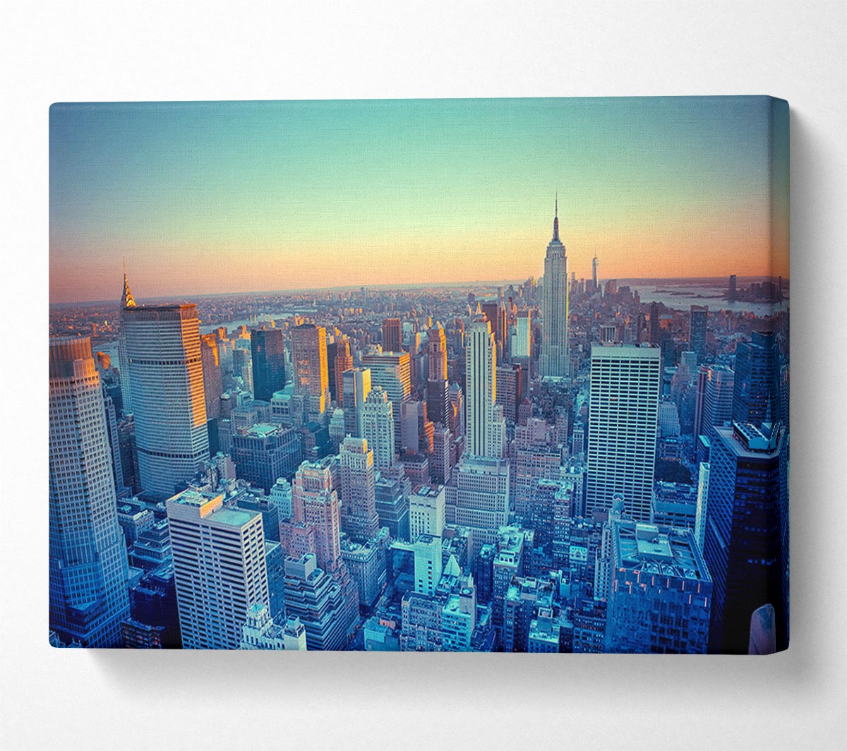 On A Winters Morning Over The City Canvas Wall Art