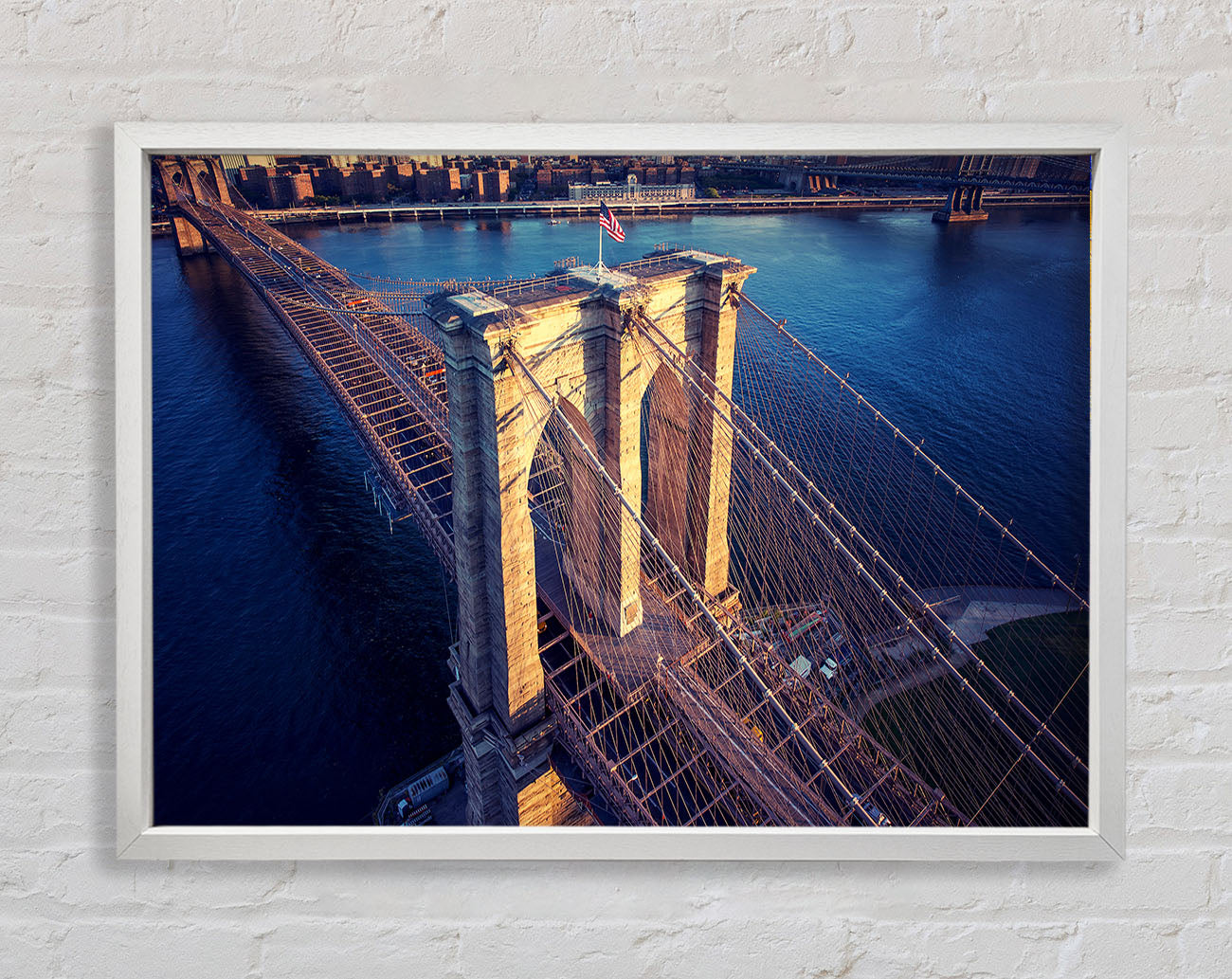 Brooklyn Bridge Above Framed Wall Art
