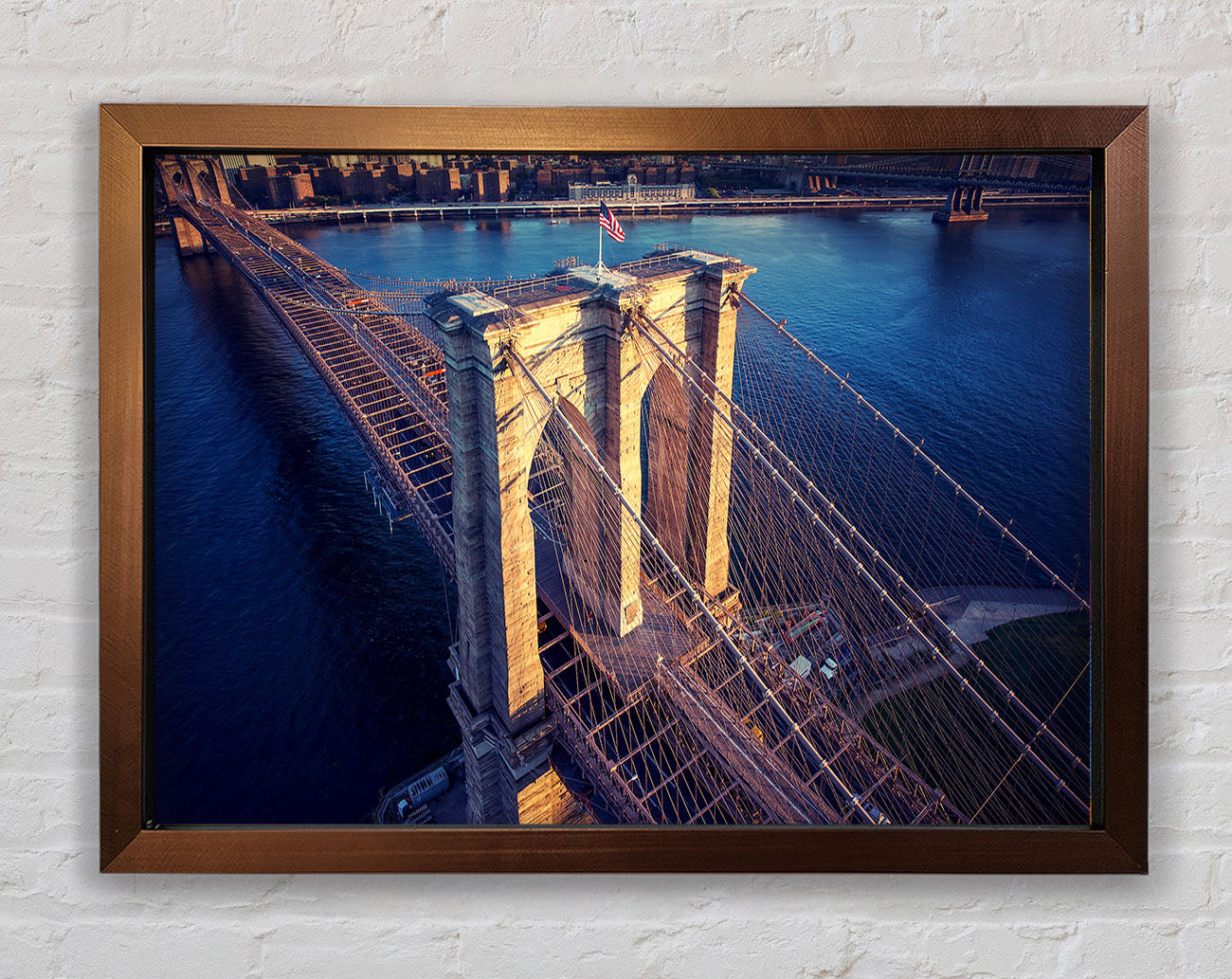 Brooklyn Bridge Above Framed Wall Art