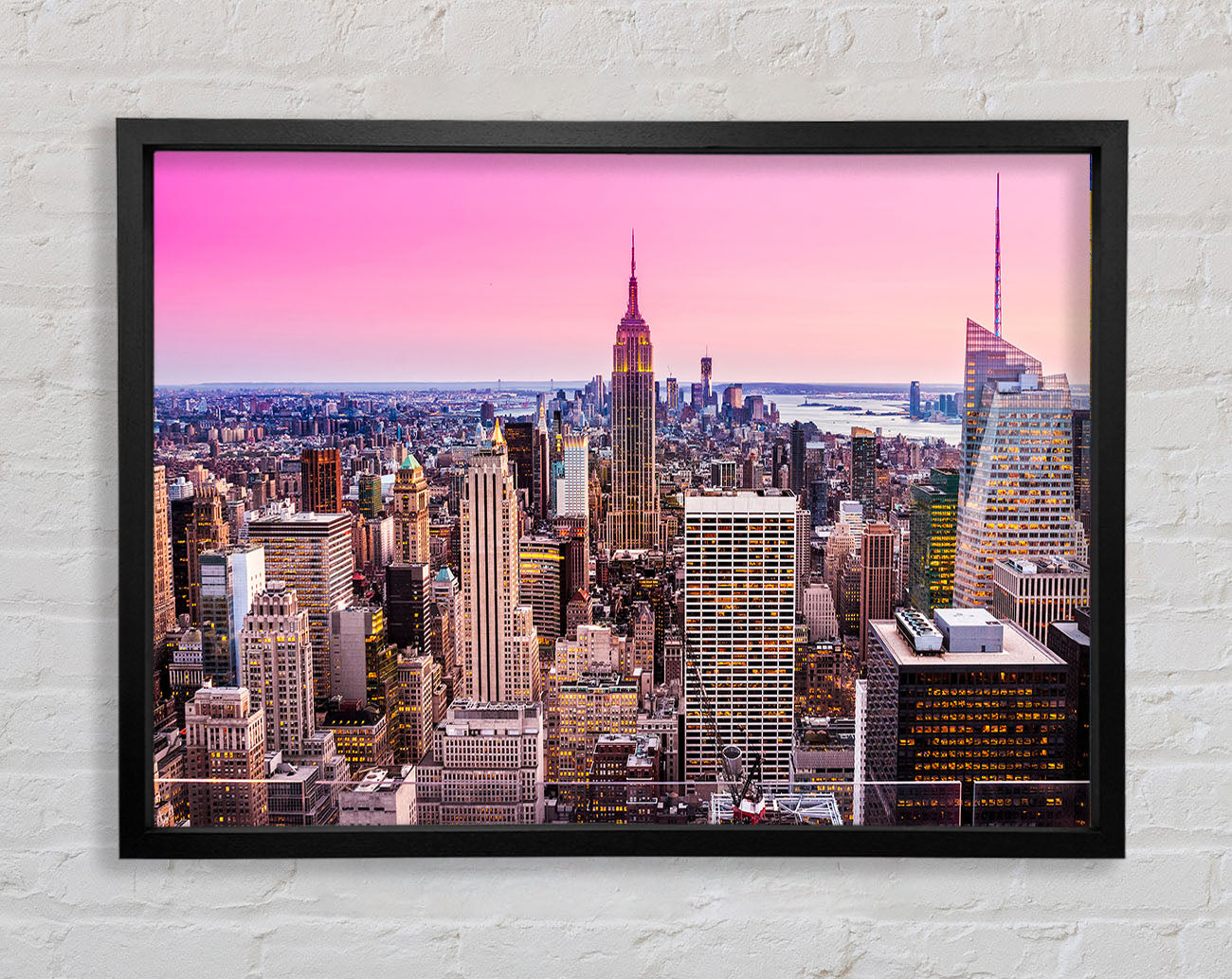 City In Pink Framed Wall Art