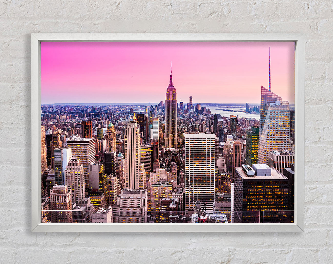 City In Pink Framed Wall Art