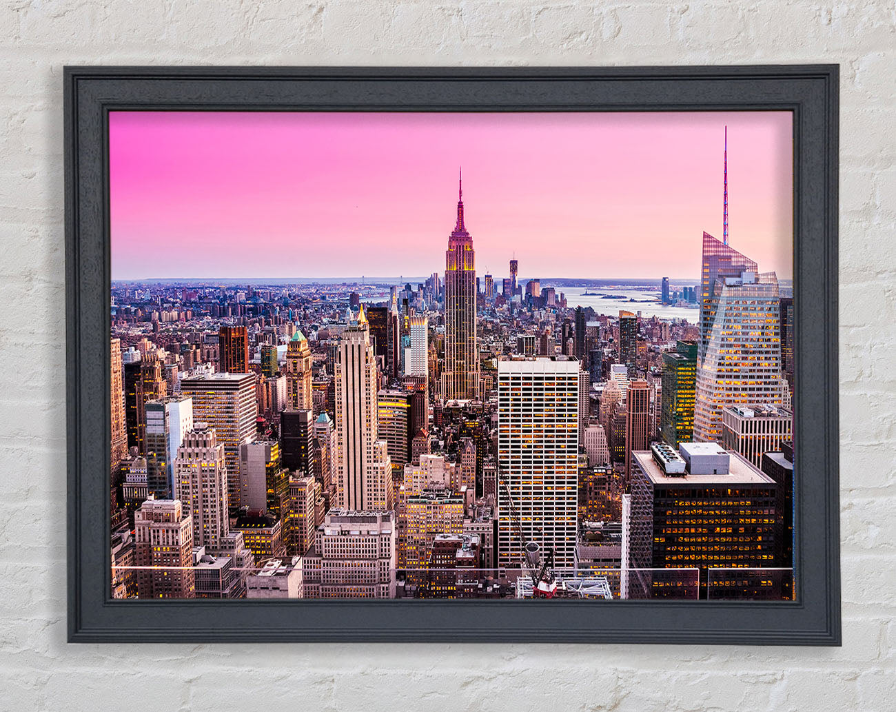 City In Pink Framed Wall Art