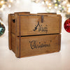 42CM WOODEN BOX MERRY CHRISTMAS