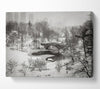 Snowing In Central Park Canvas Wall Art