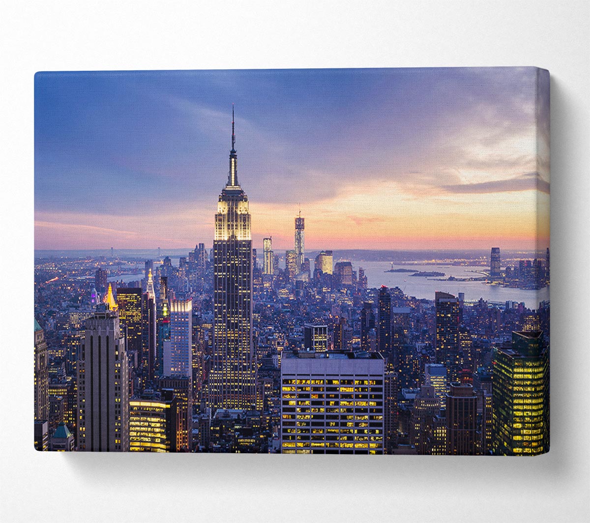 Twinkling Lights Of The Big Apple Canvas Wall Art
