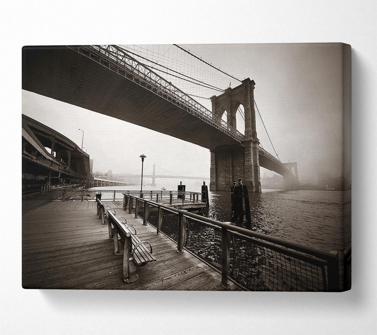 Under The Brooklyn Bridge Canvas Wall Art