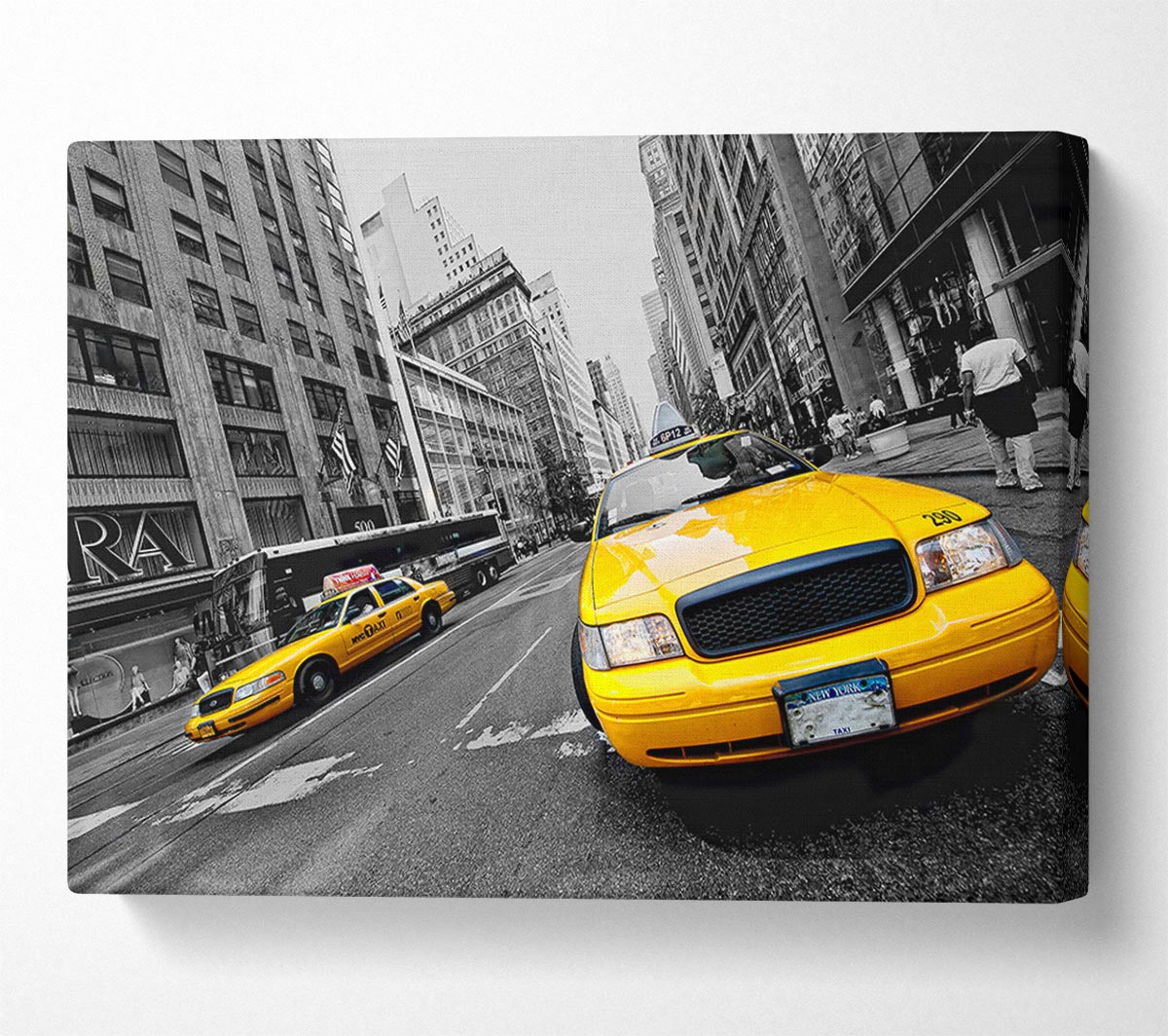 Yellow Cabs In NYC Canvas Wall Art