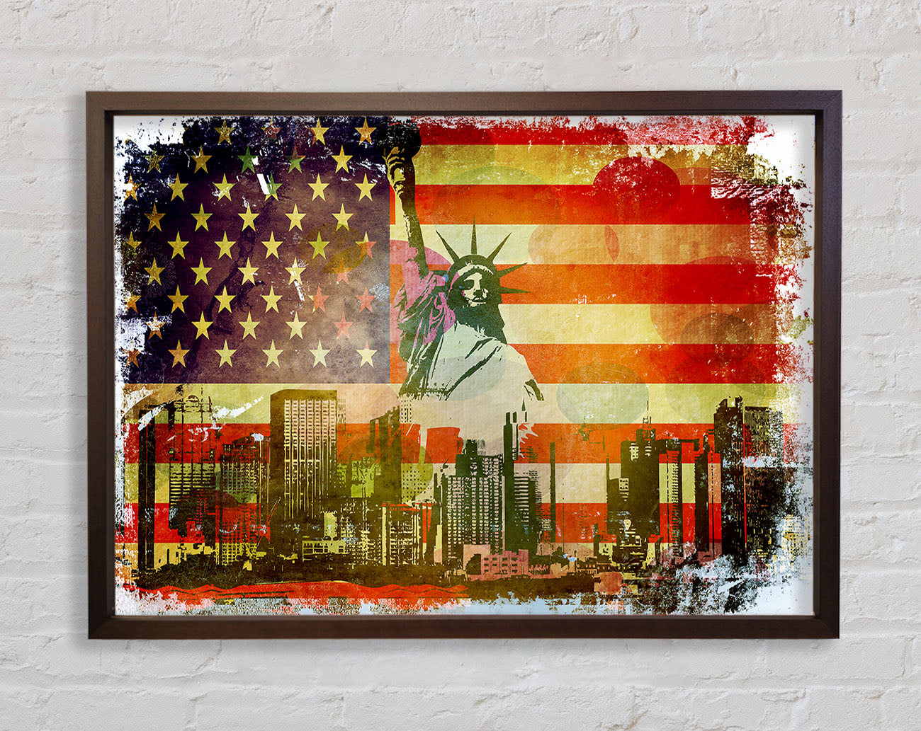 American Flag NYC Framed Wall Art