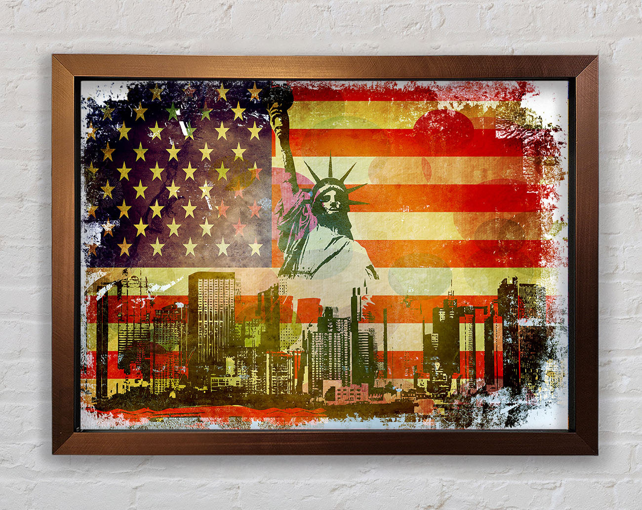 American Flag NYC Framed Wall Art