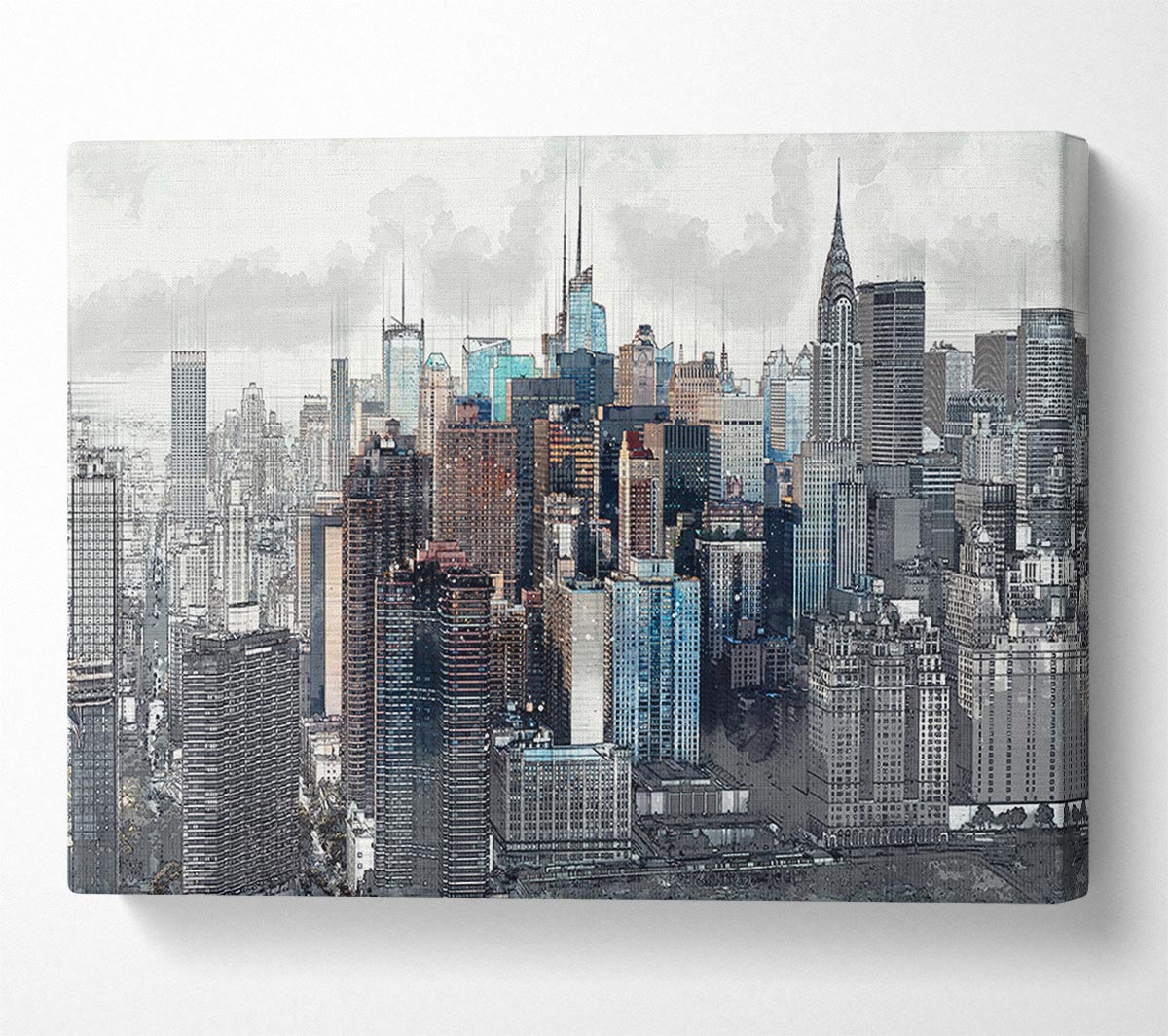 Outline Of The City 11 Canvas Wall Art