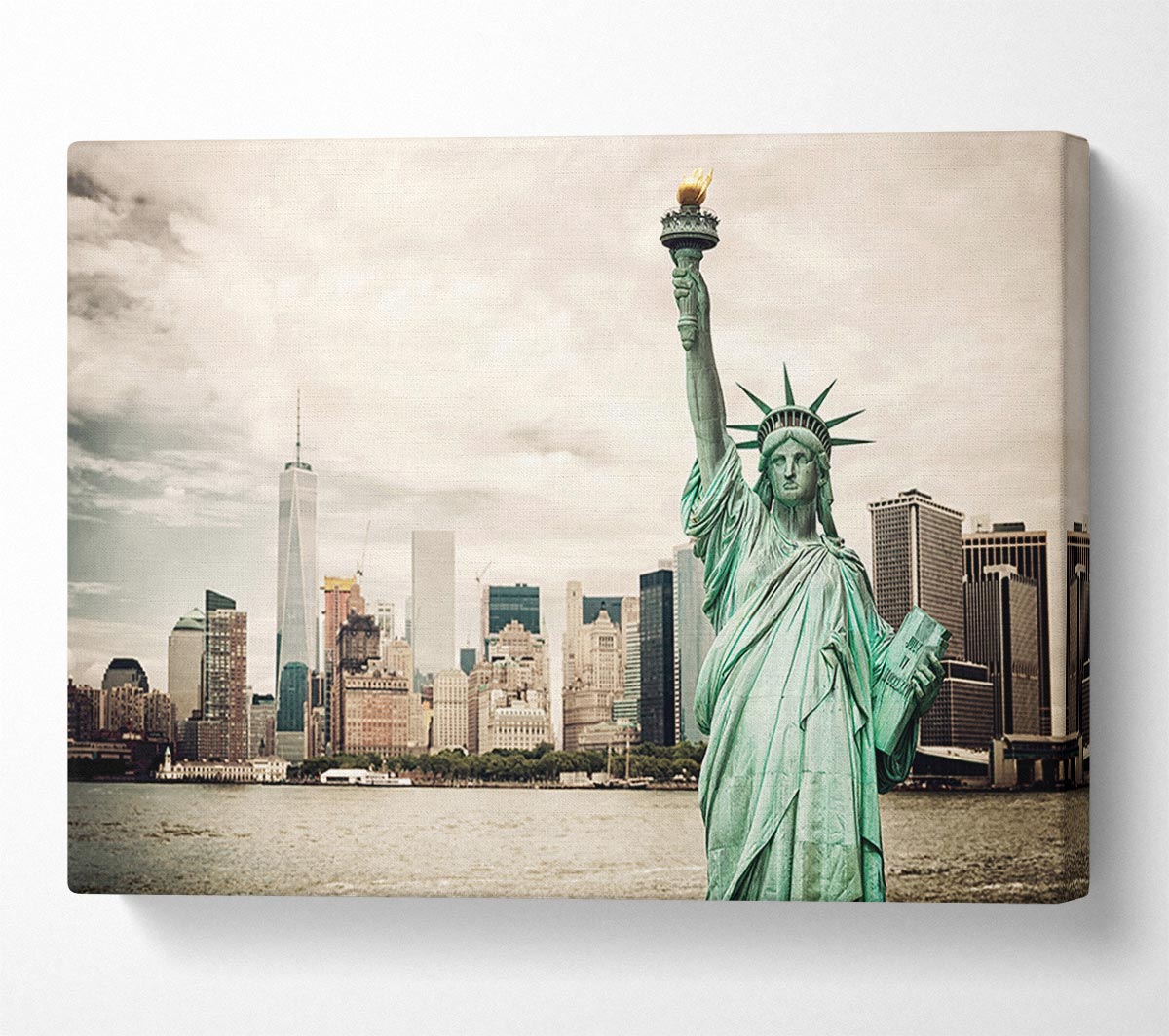 Statue Of Liberty Flame Canvas Wall Art