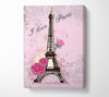 Eiffel Tower Love 1 Canvas Wall Art