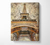Eiffel Tower Retro 3 Canvas Wall Art