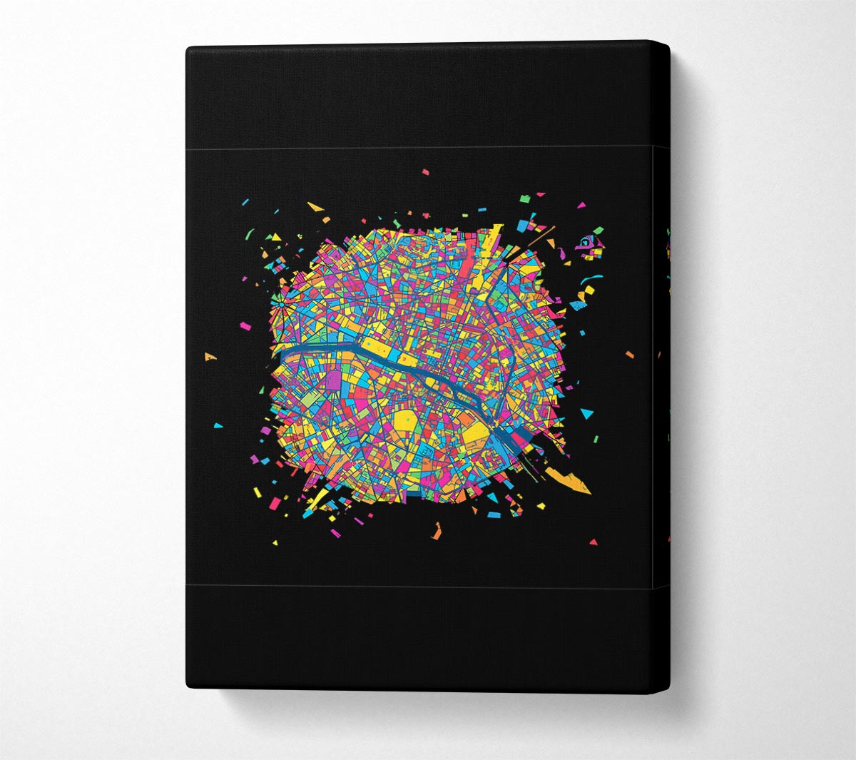 Map Of The City 4 Paris Canvas Wall Art