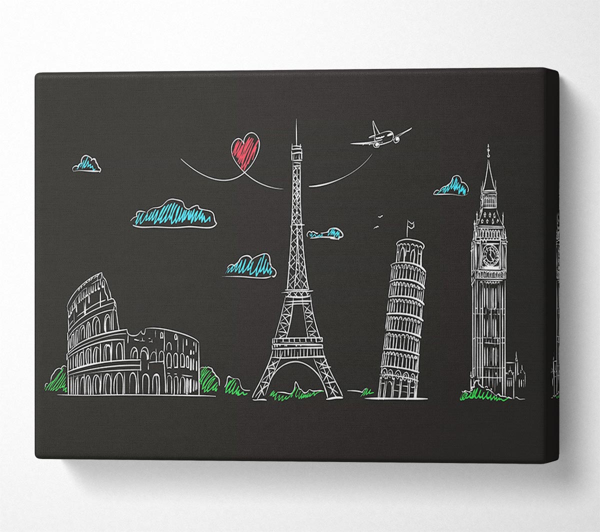 Famous Citys Of The Europe 1 Canvas Wall Art