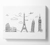 Famous Citys Of The Europe 2 Canvas Wall Art
