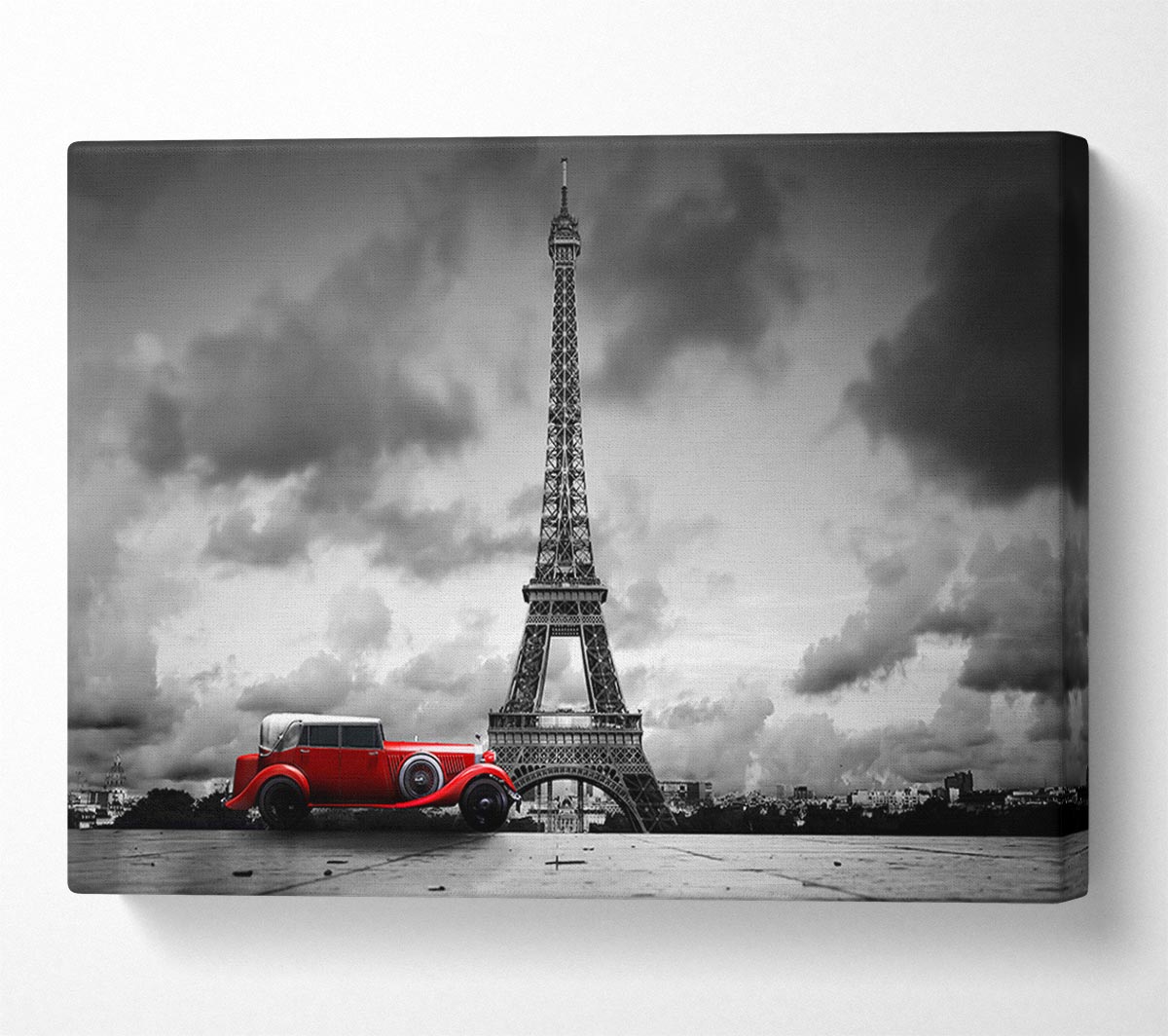 Eiffel Tower Red Classic Canvas Wall Art