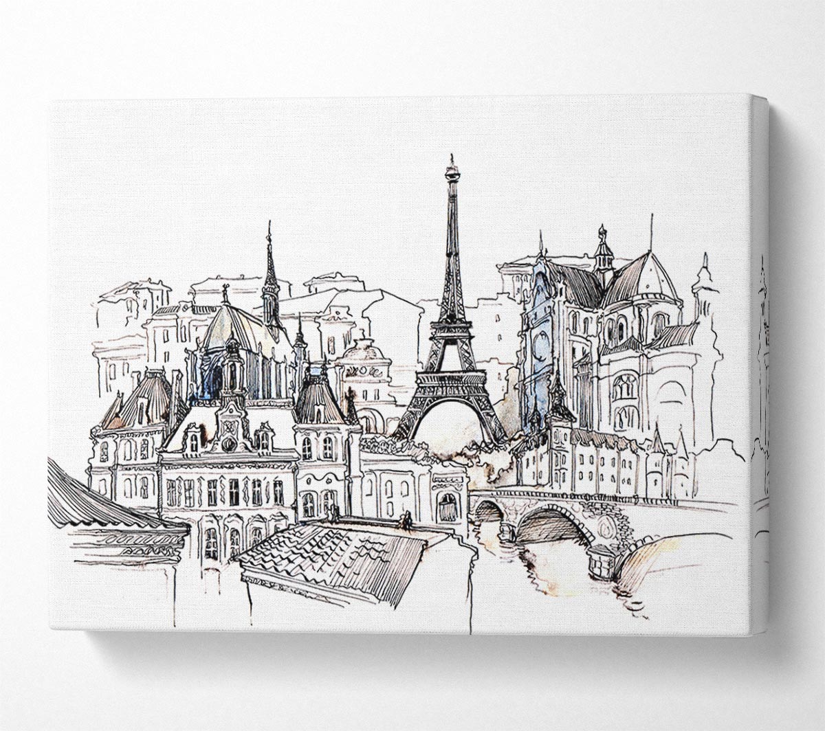 Eiffel Tower Over The City 7 Canvas Wall Art
