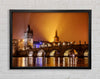 Charles Bridge Over The River Vltava Framed Wall Art
