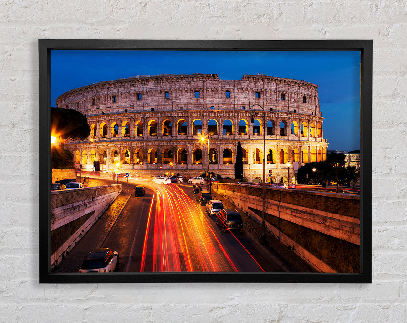 Colosseum Night Speed Framed Wall Art