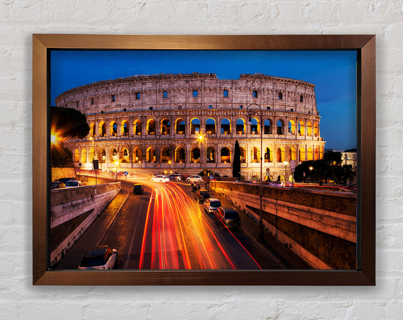 Colosseum Night Speed Framed Wall Art