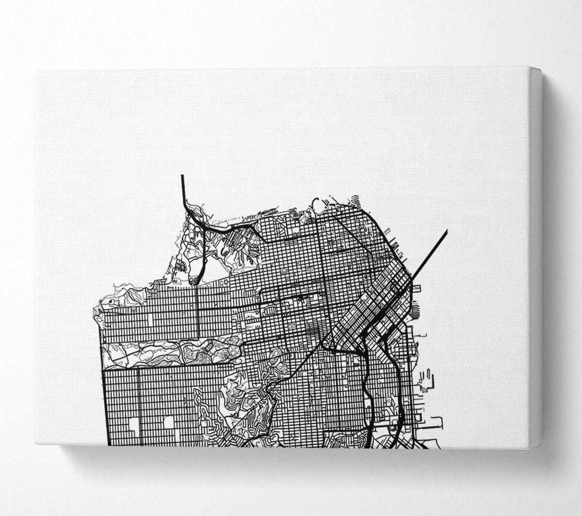 Map Of The City 5 Canvas Wall Art