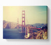 Golden Gate Bridge Retro Canvas Wall Art