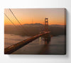 Golden Gate Bridge Sunset Glow Canvas Wall Art