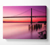 Golden Gate Bridge Pink Serene Canvas Wall Art