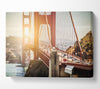 Sunrise Glow Over The Golden Gate Bridge Canvas Wall Art
