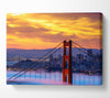 Mist Through The Golden Gate Bridge Canvas Wall Art