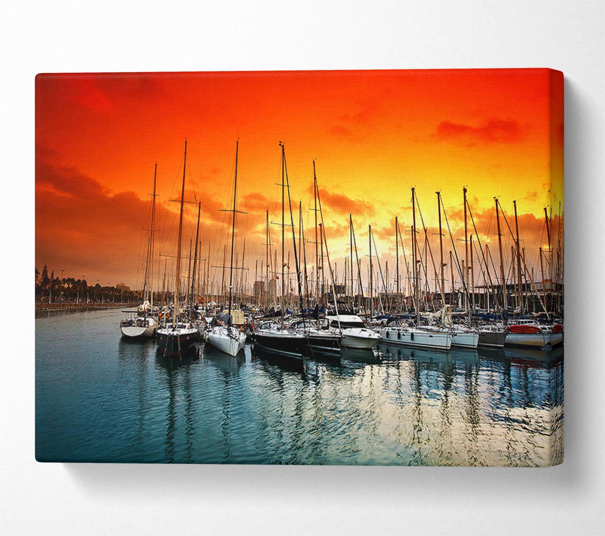 Harbour Sunset Canvas Wall Art
