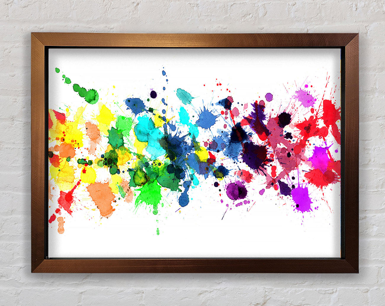Colour Raindrops Framed Wall Art