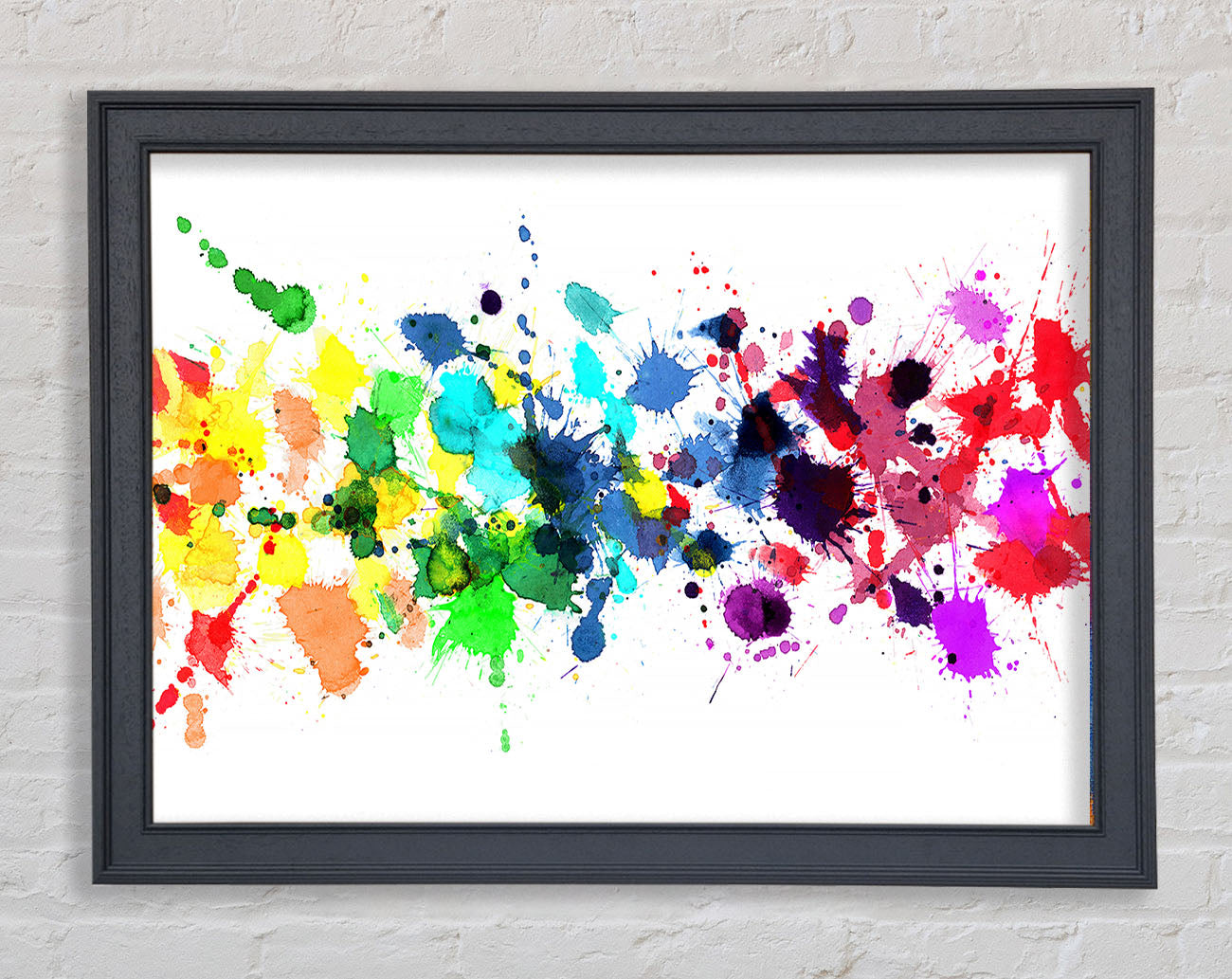 Colour Raindrops Framed Wall Art