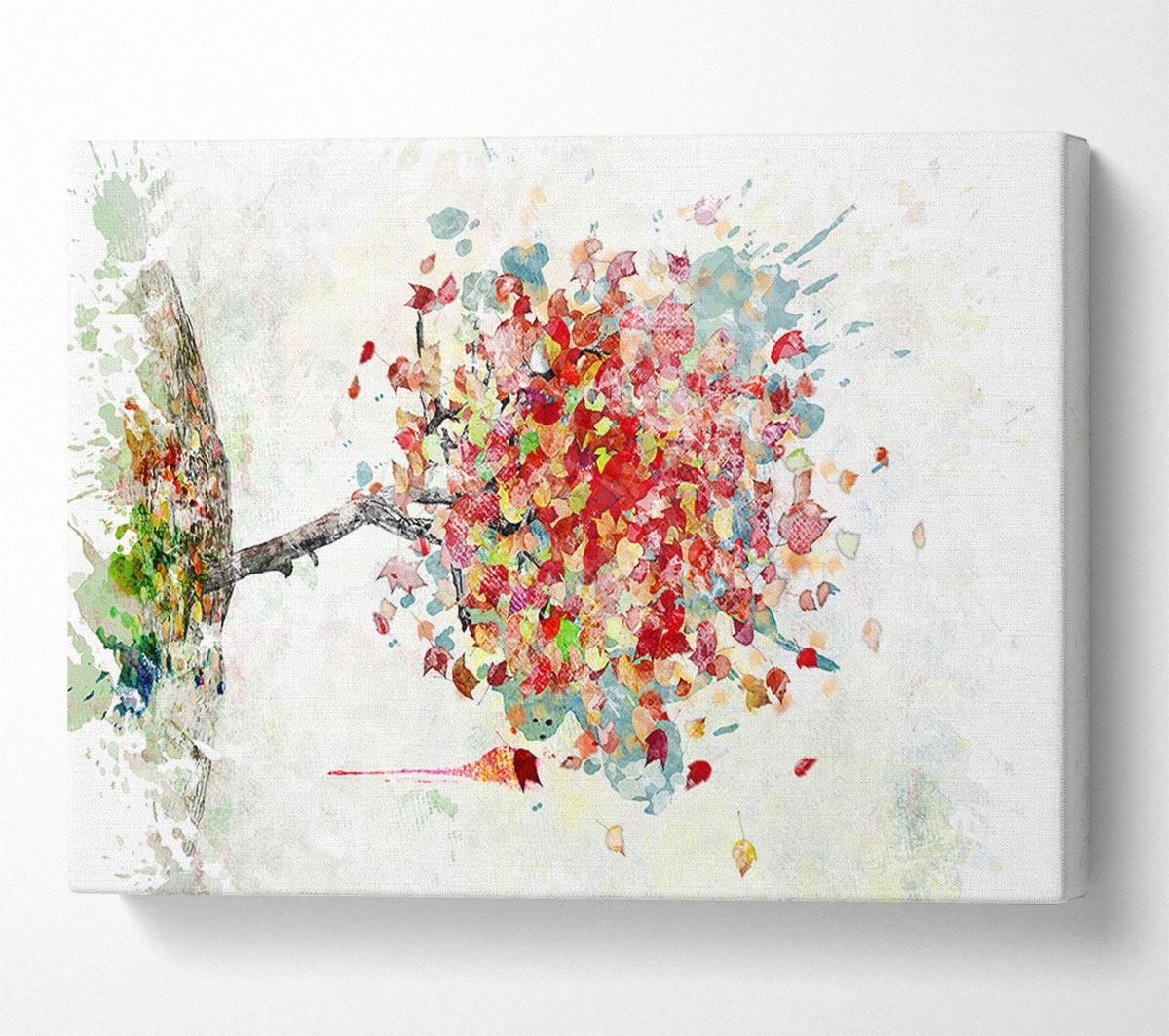 Leaves Falling From The Magical Tree Canvas Wall Art