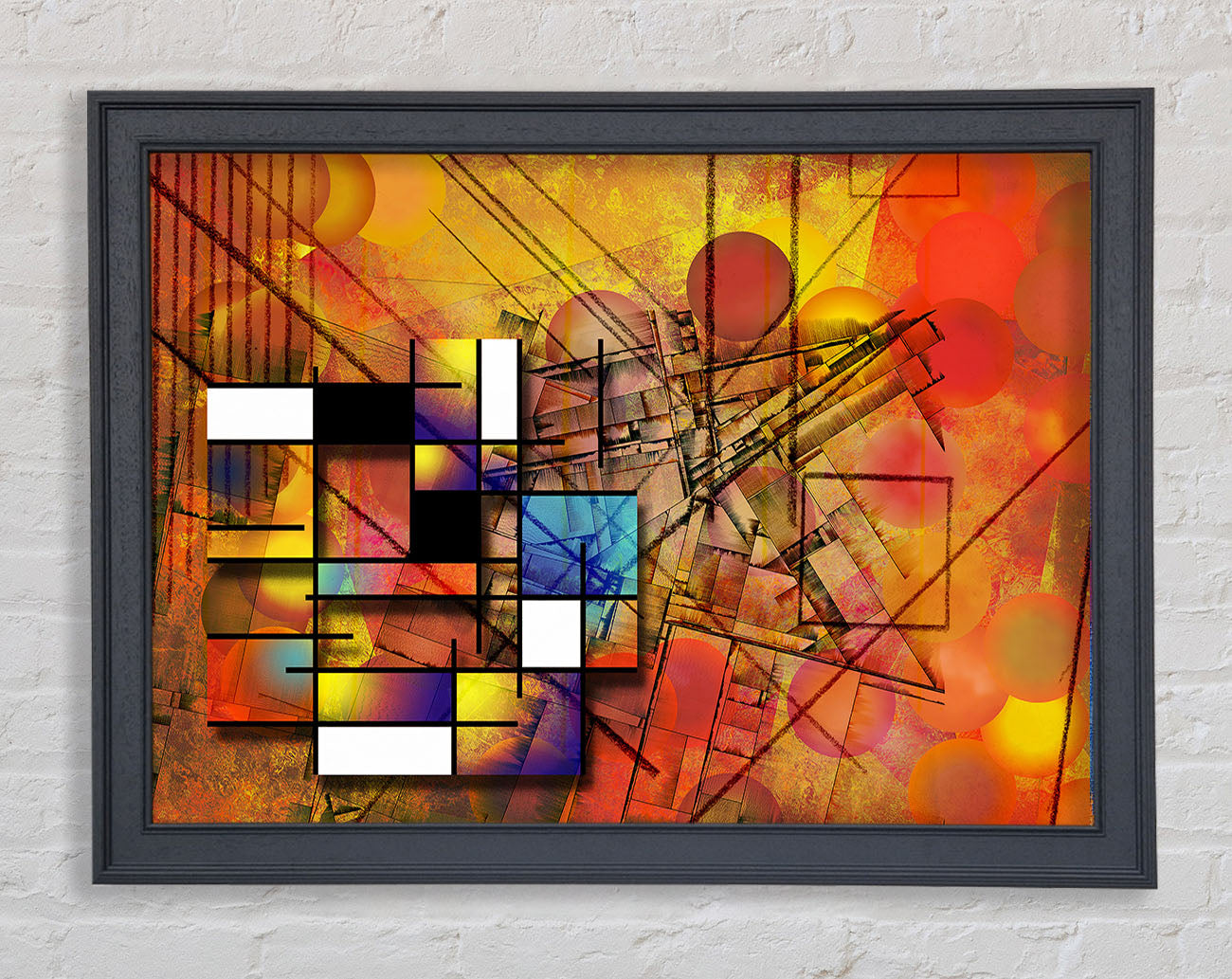 Cubism Rainbow Framed Wall Art