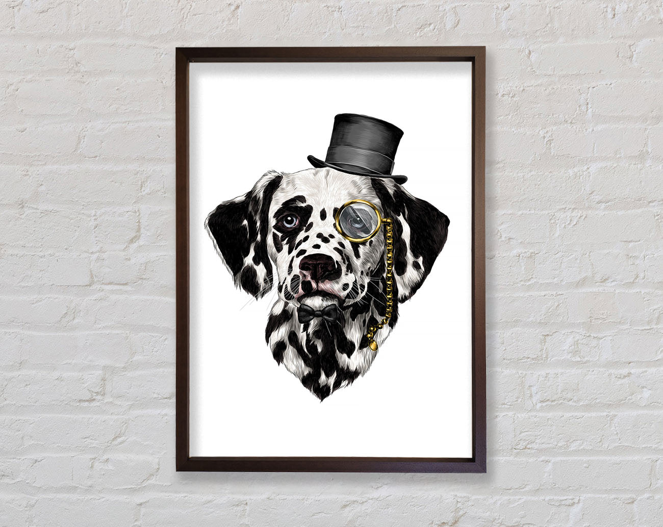 Clever Dalmation Dog Framed Wall Art
