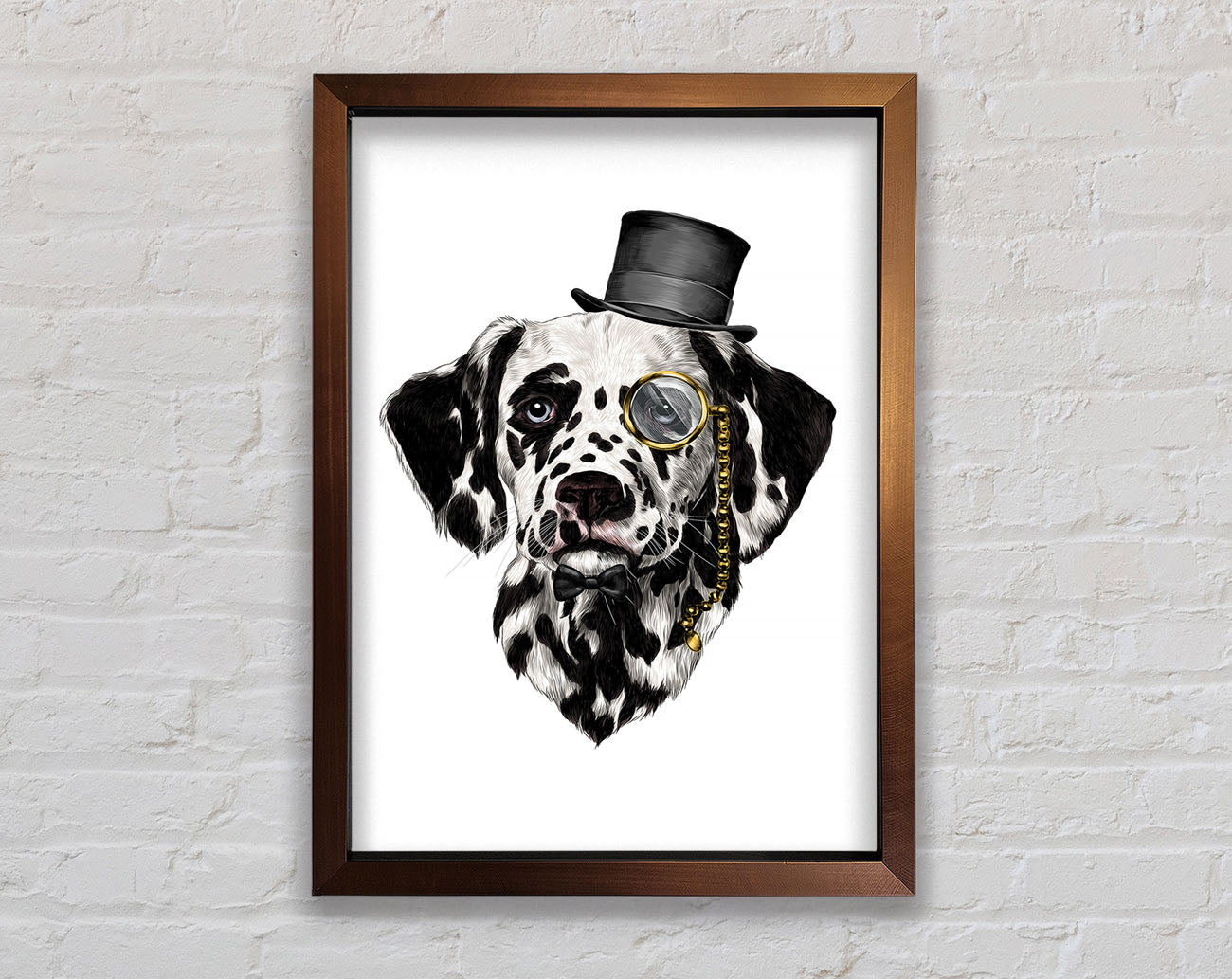 Clever Dalmation Dog Framed Wall Art