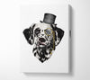 Clever Dalmation Dog Canvas Wall Art