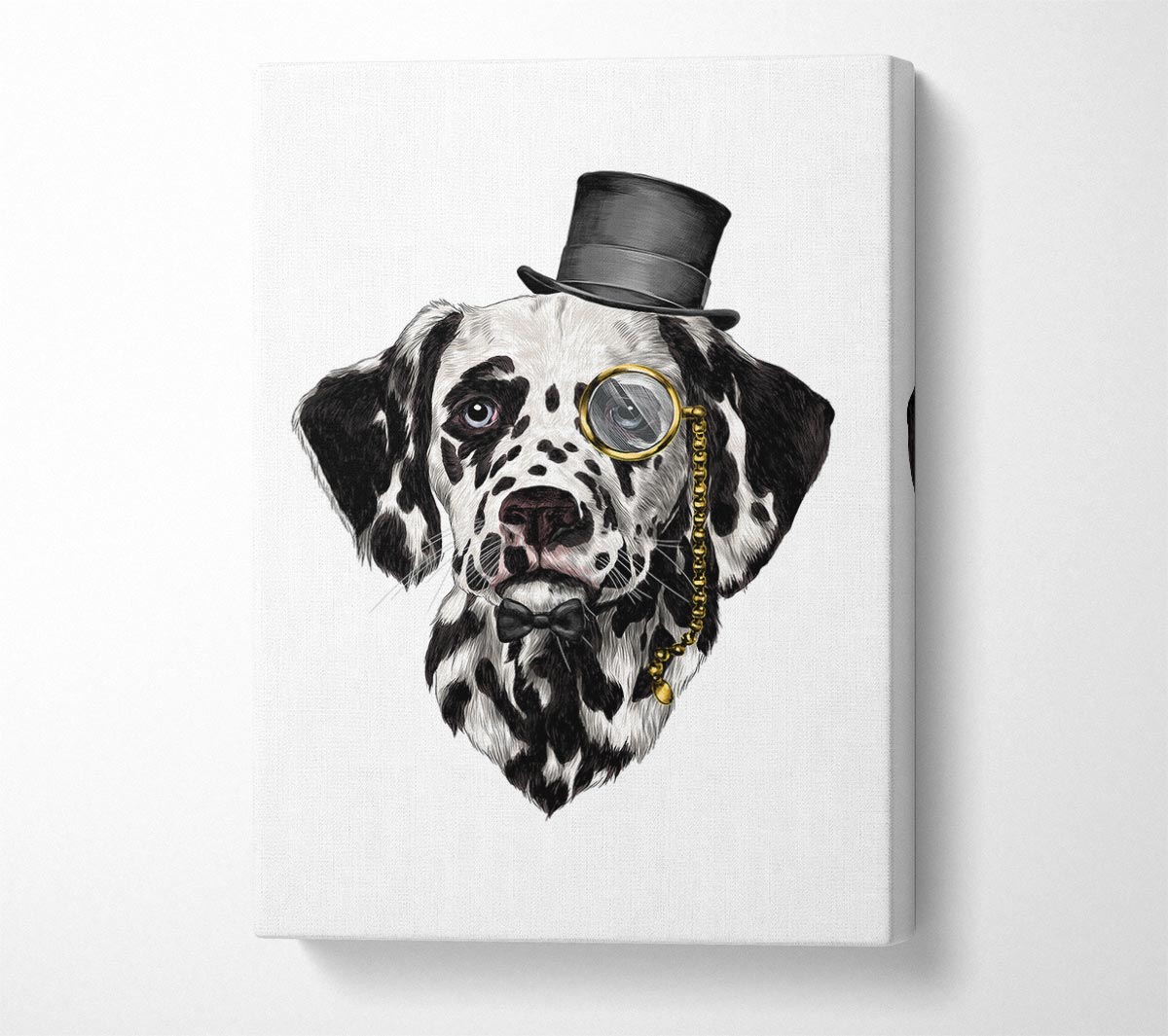 Clever Dalmation Dog Canvas Wall Art