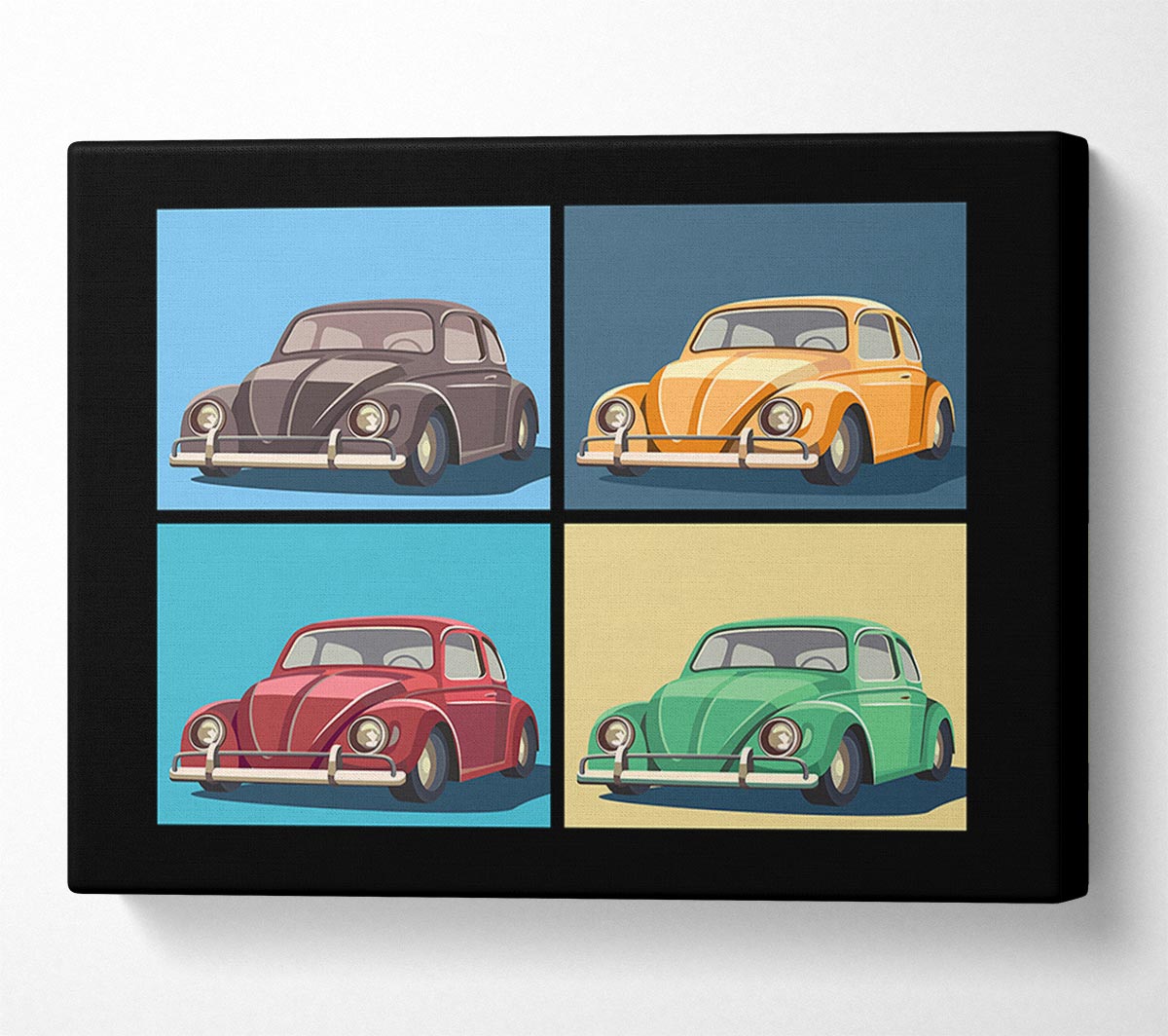 VW Beetle Pop Art Canvas Wall Art