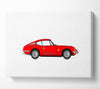 Red EType Jaguar Canvas Wall Art
