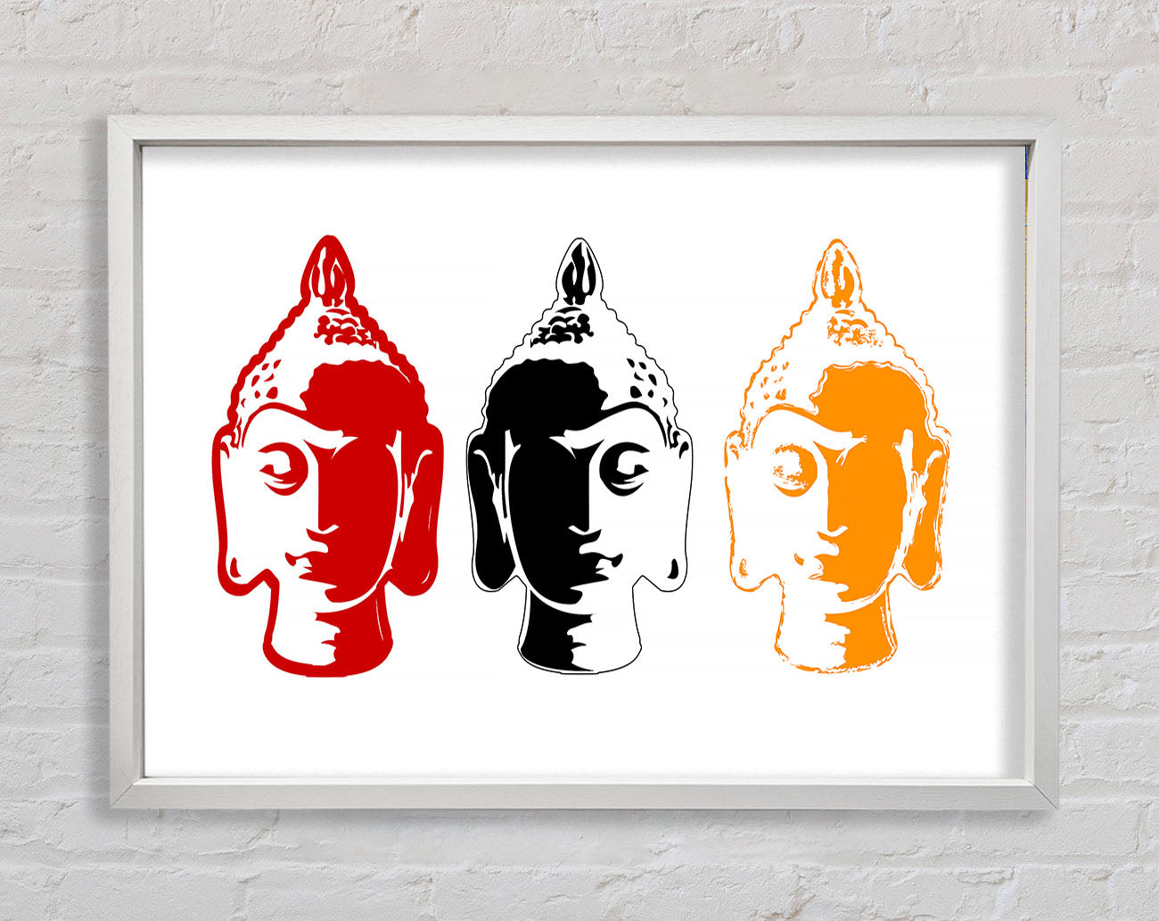 Buddha Heads Framed Wall Art