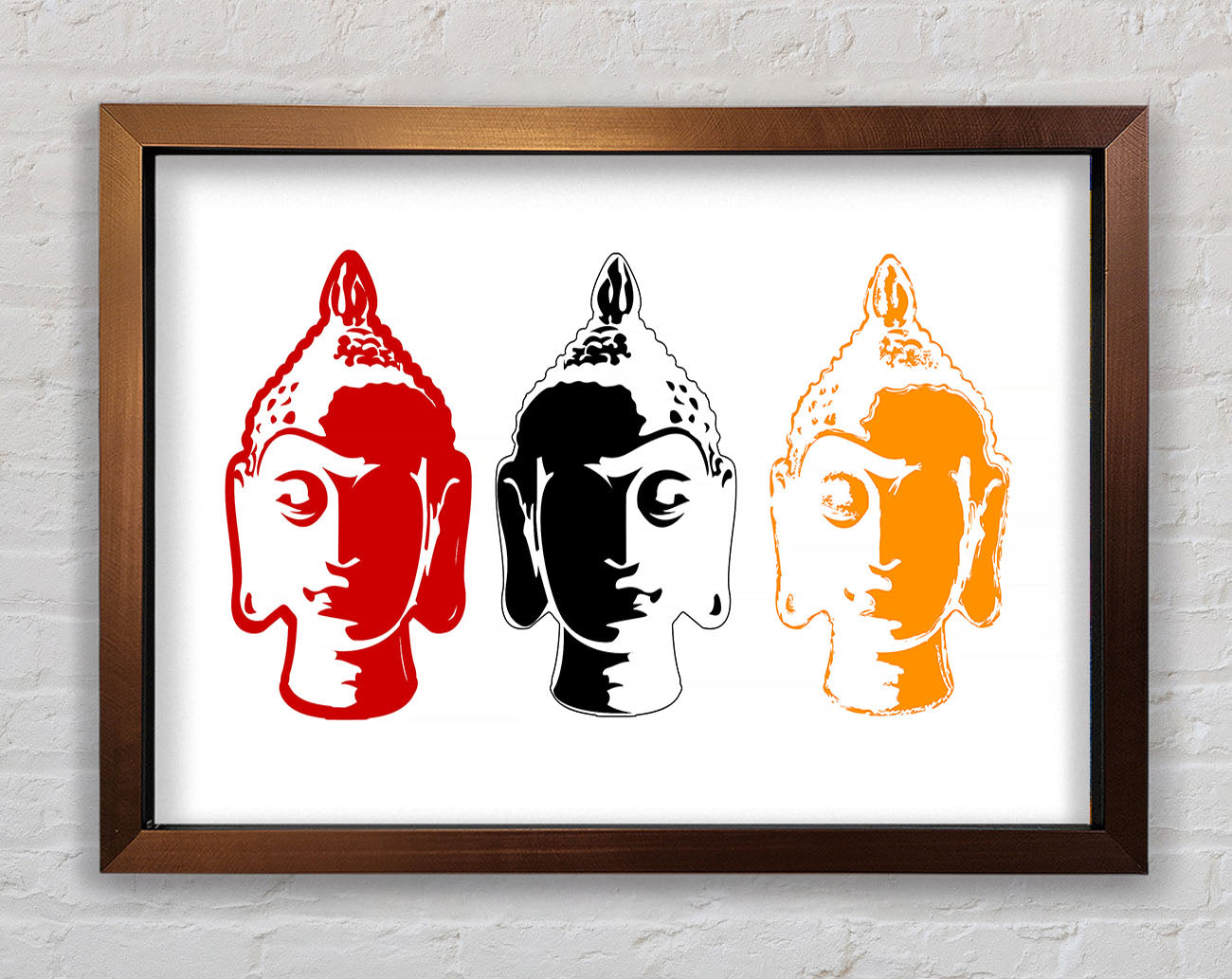 Buddha Heads Framed Wall Art