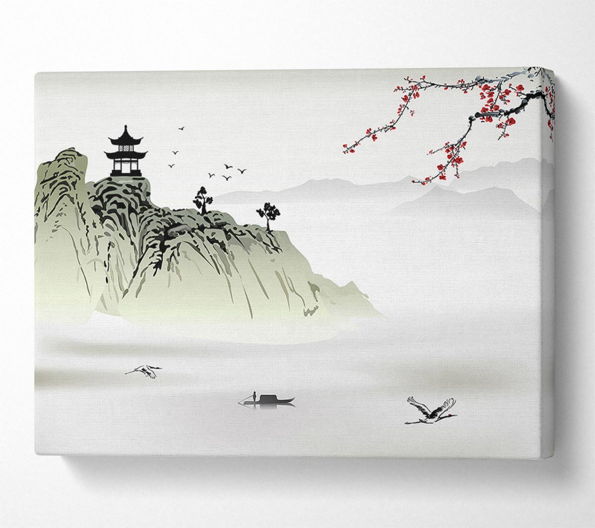 Chinese Temple In The Canvas Wall Art