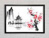 Cherry Blossom Monument Framed Wall Art