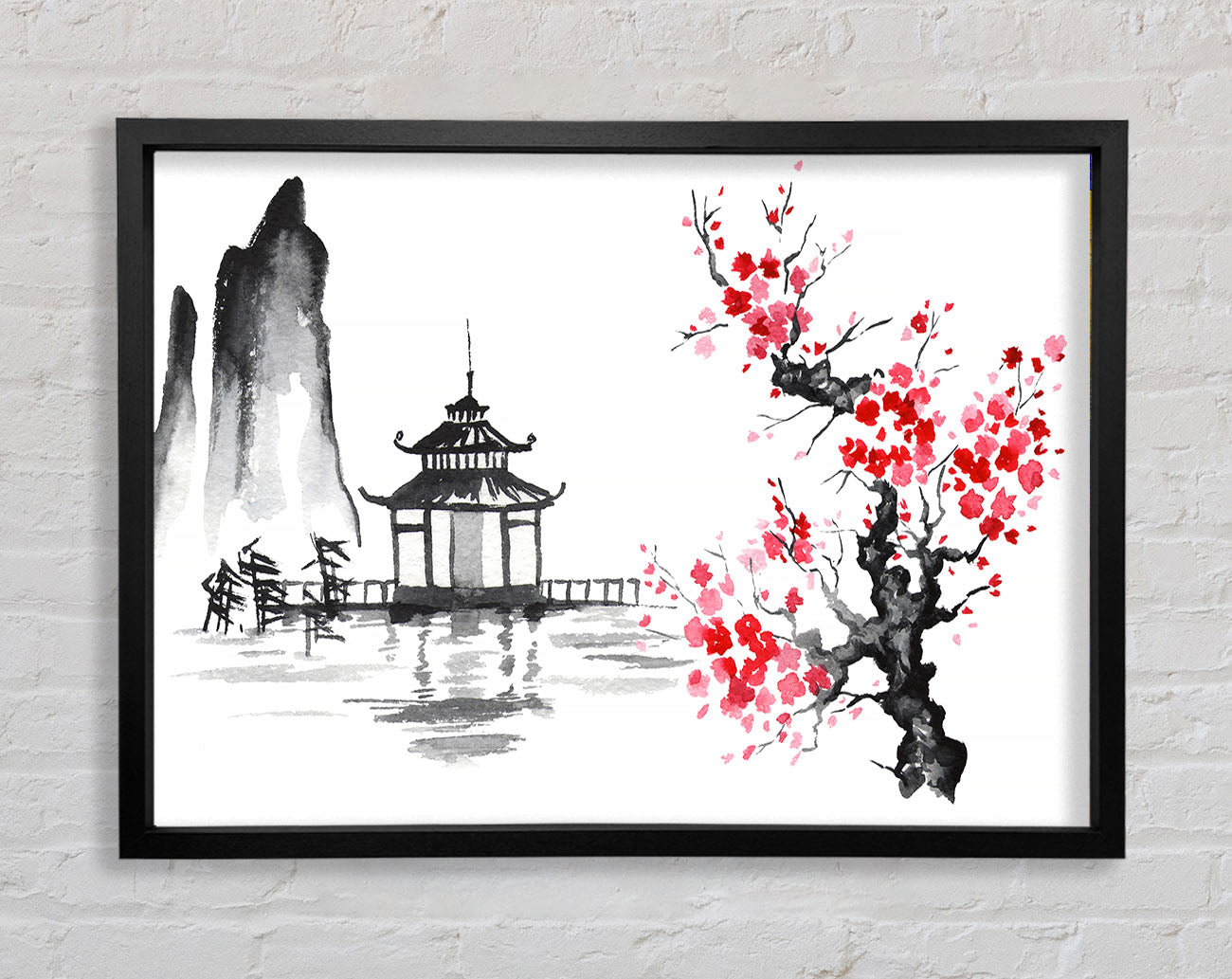 Cherry Blossom Monument Framed Wall Art